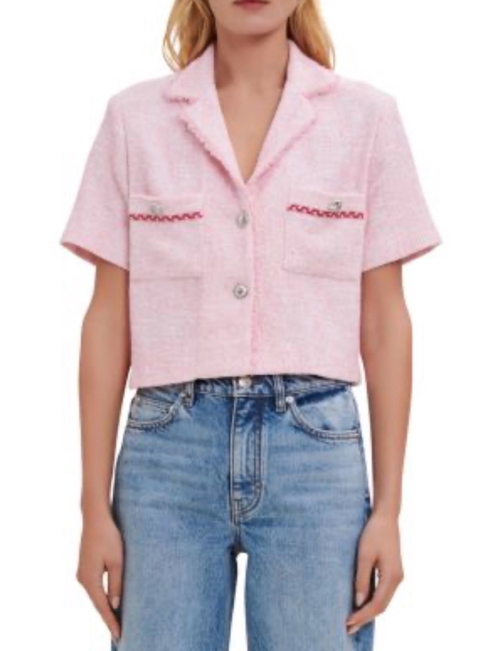Maje Virosa Tweed Cropped Top | Women’s | Sz L 40